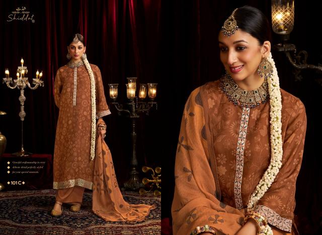 Shiddat bell rose 101 dress material wholesale price in bangalore